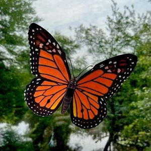 NEW SET OF 6 adhesive Monarch Butterflies to use and post on any surface